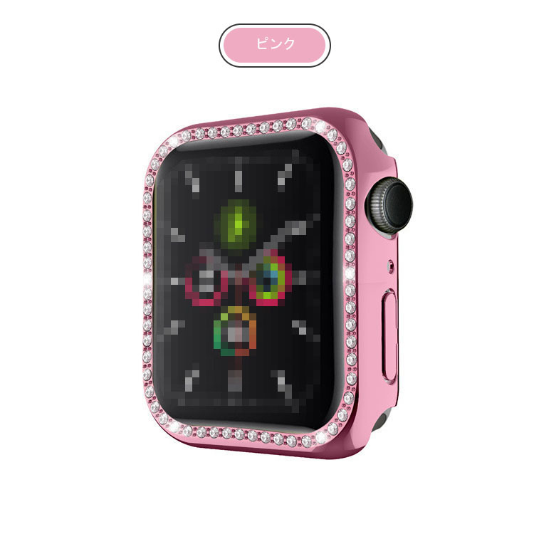 Apple Watch Series 9/8/7 ケース/カバー かわいい ラインストーン きらきら メッキ プラスチック ケース 41mm/45mm アップルウォッチ シリーズ9/8/7｜keitaiichiba｜06