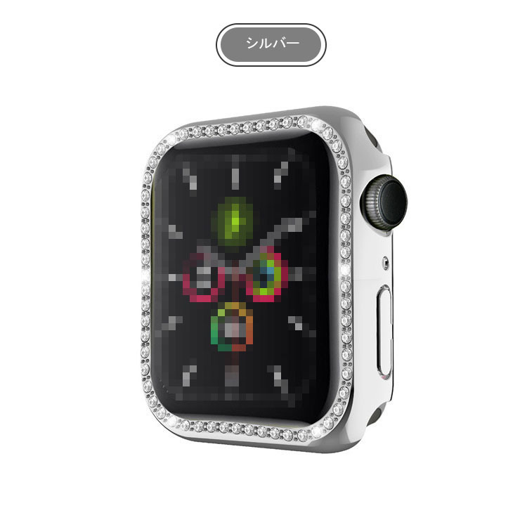 Apple Watch Series 9/8/7 ケース/カバー かわいい ラインストーン きらきら メッキ プラスチック ケース 41mm/45mm アップルウォッチ シリーズ9/8/7｜keitaiichiba｜07