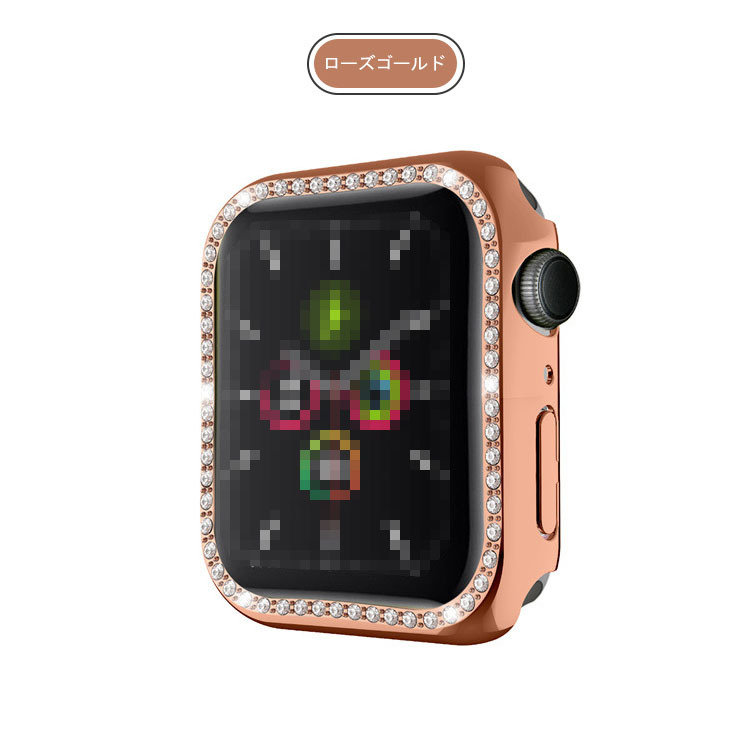 Apple Watch Series 9/8/7 ケース/カバー かわいい ラインストーン きらきら メッキ プラスチック ケース 41mm/45mm アップルウォッチ シリーズ9/8/7｜keitaiichiba｜08