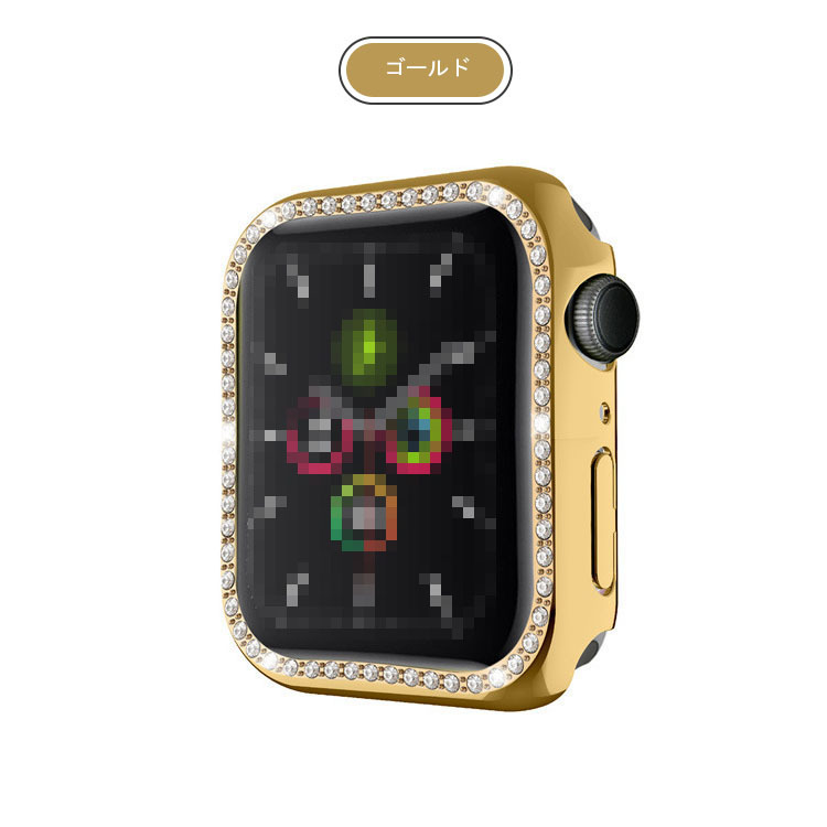 Apple Watch Series 9/8/7 ケース/カバー かわいい ラインストーン きらきら メッキ プラスチック ケース 41mm/45mm アップルウォッチ シリーズ9/8/7｜keitaiichiba｜09