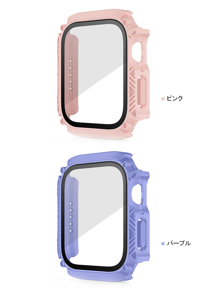 Apple Watch Series 9/8/7/Ultra 2/1 ケース ガラスフィルム ケース カバー 液晶保護カバー アップルウォッチ シリーズ9/8/7/ウルトラ2/1 41mm/45mm/49mm｜keitaiichiba｜07