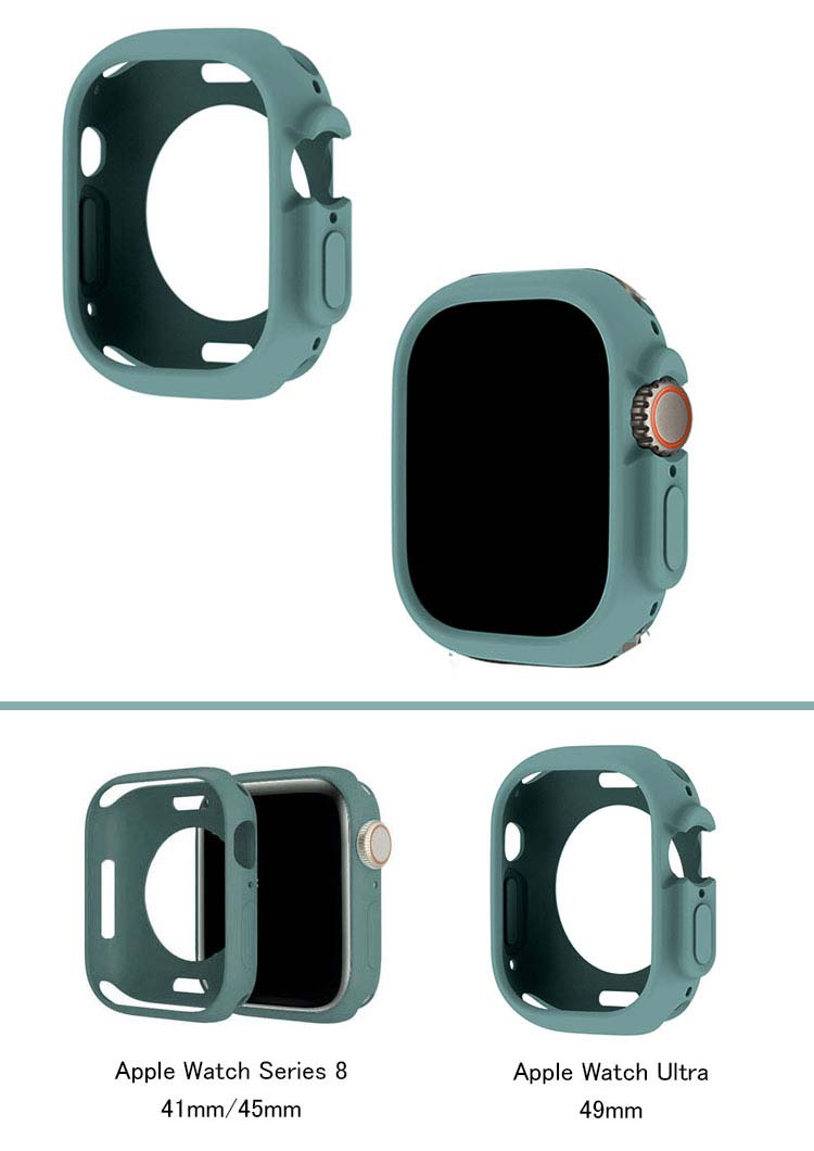 Apple Watch Series 9/8/7/Ultra 2/1 ケース カバー アップルウォッチ シリーズ9/8/7/ウルトラ2/1 41mm/45mm/49mm ソフトケース 保護ケース 装着簡単｜keitaiichiba｜02