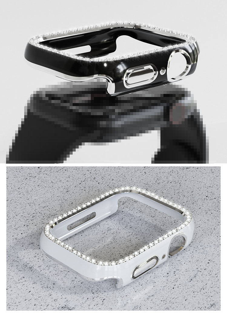 Apple Watch Series 9/8/7/Ultra 2/1 ケース カバー かわいい クリスタル風デコレーション アップルウォッチ シリーズ9/8/7/ウルトラ2/1 41mm/45mm/49mm｜keitaiichiba｜04