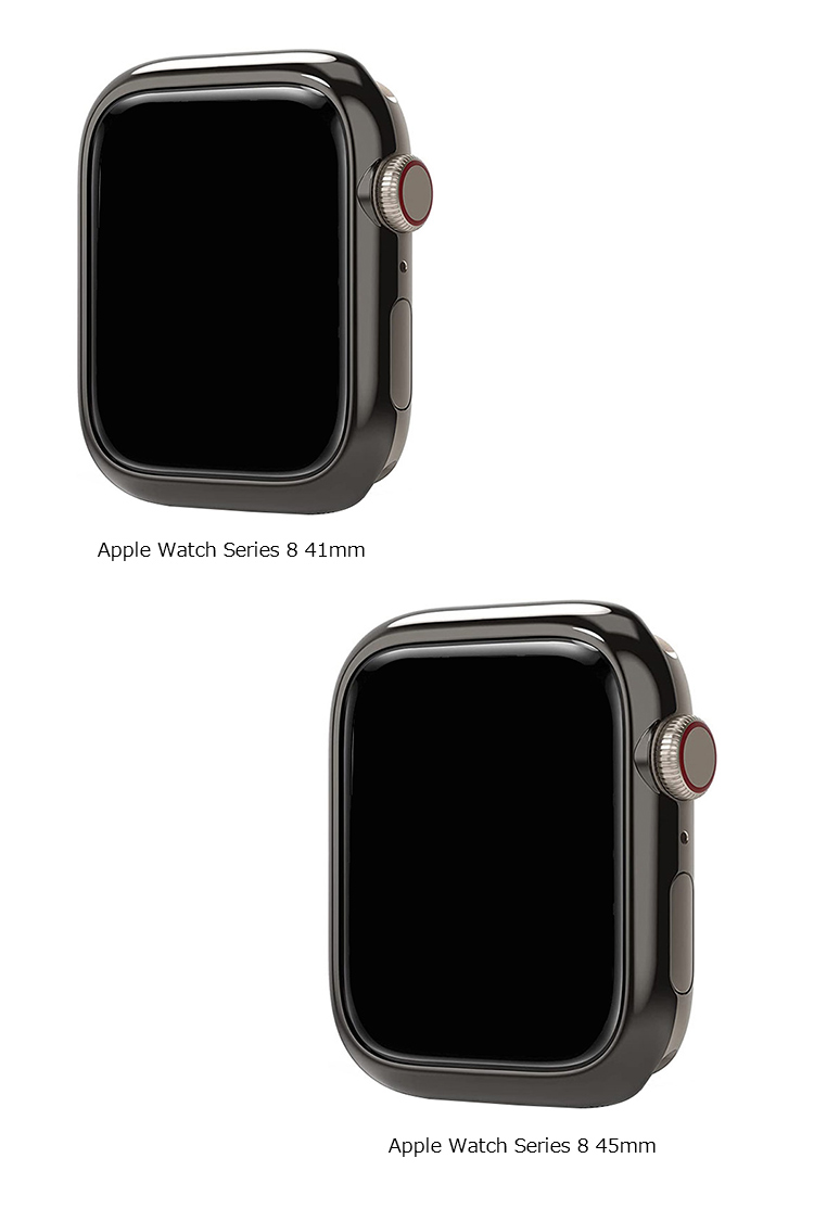 Apple Watch Series 9/8/7 カバー/ケース ステンレスバンパー 41mm/45mm かっこいい アップルウォッチ シリーズ9/8/7 バンパーカバー ステンレスフレーム｜keitaiichiba｜06