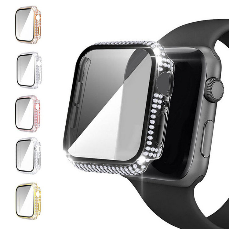 Apple Watch Series 9/8/7/Ultra 2/1 ケース ガラスフィルム ケース カバー かわいい ラインストーン きらきら 液晶カバー アップルウォッチ｜keitaiichiba