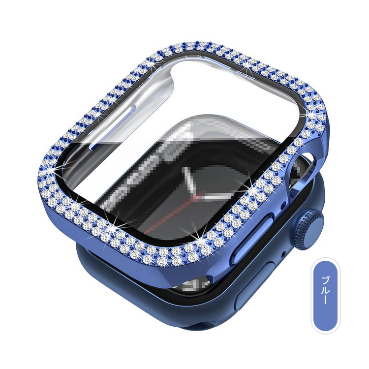 Apple Watch Series 9/8/7/Ultra 2/1 ケース ガラスフィルム ケース カバー かわいい ラインストーン きらきら 液晶カバー アップルウォッチ｜keitaiichiba｜03