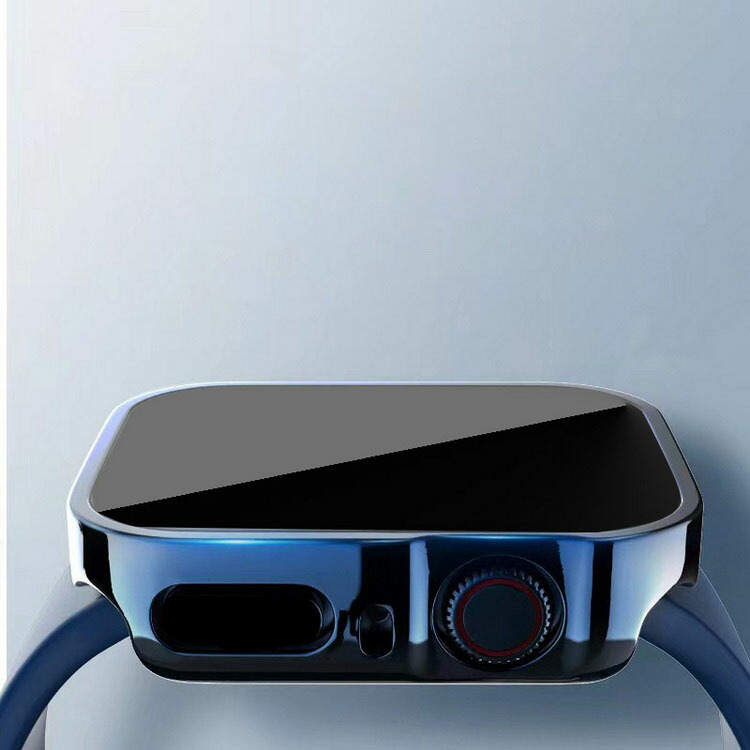 Apple Watch Series 9/8/7/Ultra 2/1 ケース カバー メッキ 強化ガラス（ガラスフィルム）付き 全面保護 液晶保護ケース アップルウォッチ｜keitaiichiba｜02