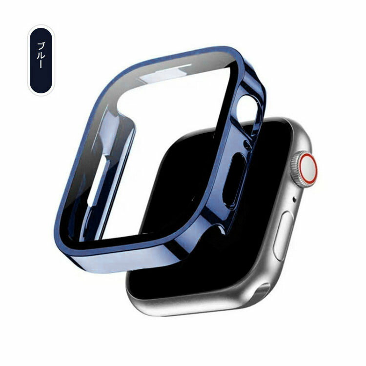 Apple Watch Series 9/8/7/Ultra 2/1 ケース カバー メッキ 強化ガラス（ガラスフィルム）付き 全面保護 液晶保護ケース アップルウォッチ｜keitaiichiba｜06