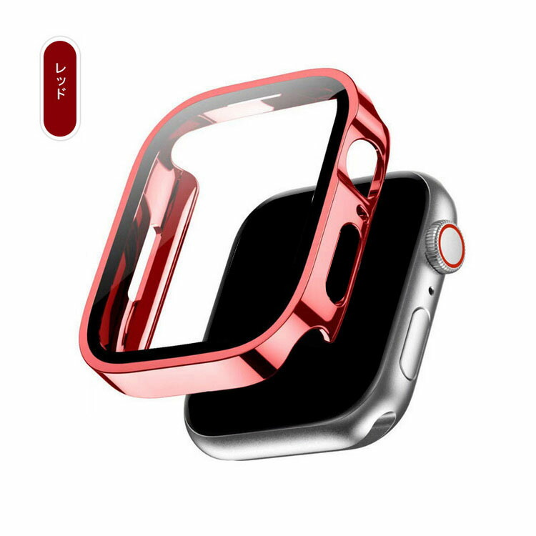 Apple Watch Series 9/8/7/Ultra 2/1 ケース カバー メッキ 強化ガラス（ガラスフィルム）付き 全面保護 液晶保護ケース アップルウォッチ｜keitaiichiba｜08