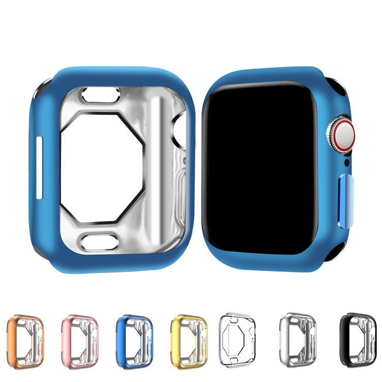Apple Watch Series 9/8/7/Ultra 2/1 ケース カバー アップルウォッチ シリーズ9/8/7/ウルトラ2/1 41mm/45mm/49mm メッキ ソフトケース 保護ケース｜keitaiichiba