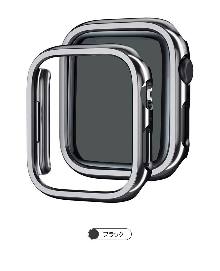 Apple Watch Series 9/8/7/Ultra 2/1 ケース メッキ カバー アップル アップルウォッチ シリーズ9/8/7/ウルトラ2/1 41mm/45mm/49mm ハードケース｜keitaiichiba｜05