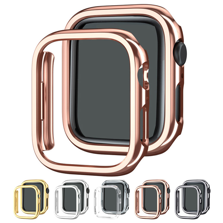 Apple Watch Series 9/8/7/Ultra 2/1 ケース メッキ カバー アップル アップルウォッチ シリーズ9/8/7/ウルトラ2/1 41mm/45mm/49mm ハードケース｜keitaiichiba
