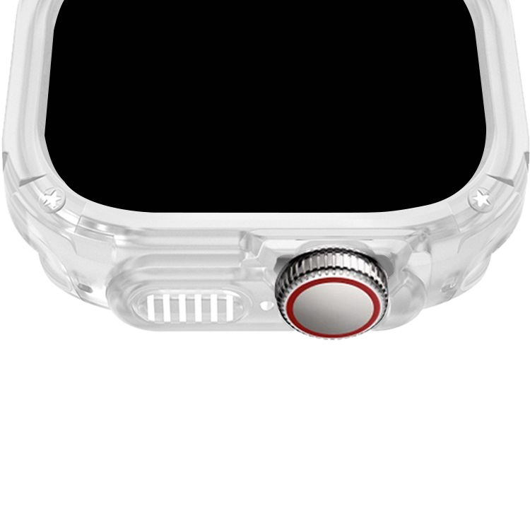 Apple Watch Ultra 2 ケース バンパー メタル調 金属風 プラスチック メッキ ハードケース 49mm かっこいい アップルウォッチ ウルトラ2 カバー｜keitaiichiba｜03