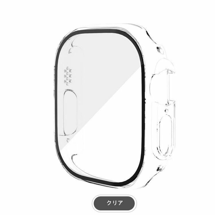 Apple Watch Ultra 2/1 ケース カバー 49mm 強化ガラス（ガラスフィルム）付き 全面保護 液晶保護ケース アップルウォッチ ウルトラ2/1 フィルム一体｜keitaiichiba｜05