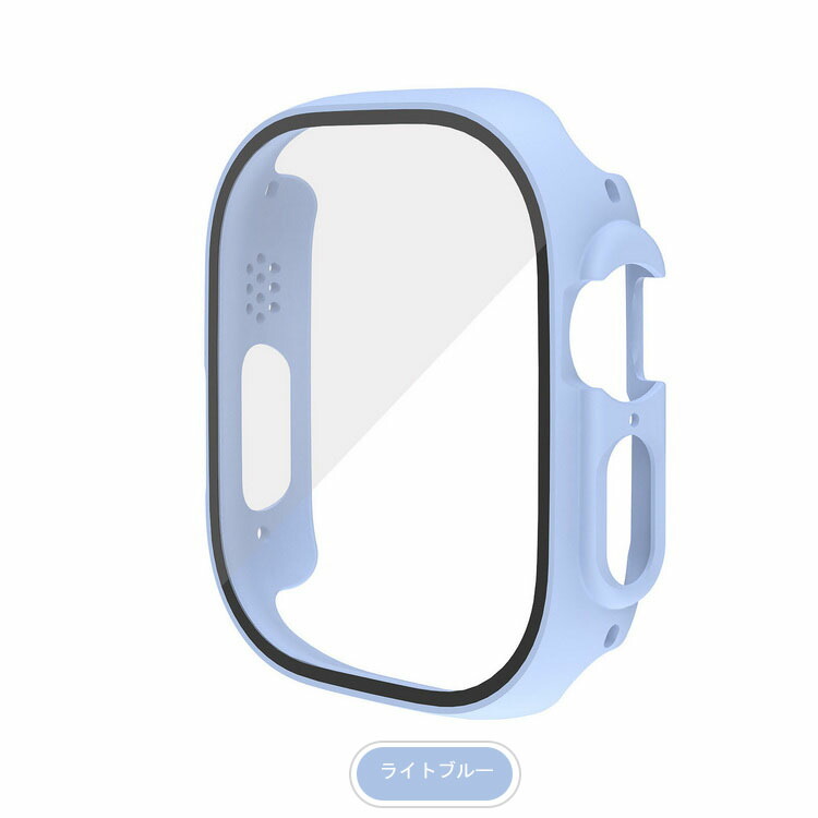 Apple Watch Ultra 2/1 ケース カバー 49mm 強化ガラス（ガラスフィルム）付き 全面保護 液晶保護ケース アップルウォッチ ウルトラ2/1 フィルム一体｜keitaiichiba｜09