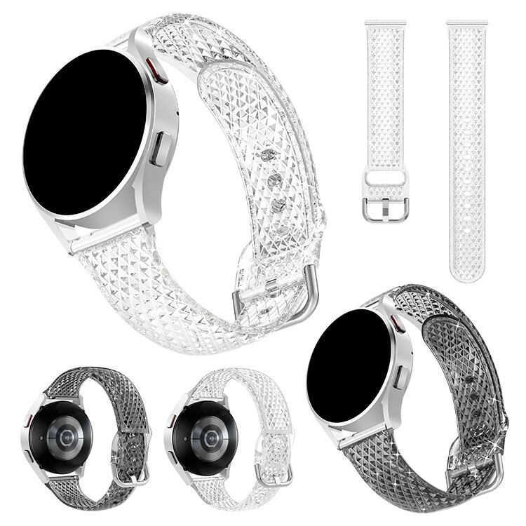 Galaxy Watch スマートウォッチ クリア バンド ベルト Galaxy Watch6 6 Classic 透明 TPU バンド幅 20mm 22mm 交換リストバンド/交換バンド/交換ベルト｜keitaiichiba