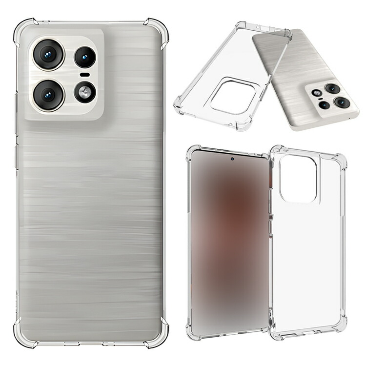 Motorola Edge 50 Pro / 50S Pro �N���A�P�[�X �ϏՌ� �J�o�[ �N���A ���� TPU �p �ی� �R�[�i�[�o���p�[ �w�ʃP�[�X �\�t�g�P�[�X/�J�o�[ �X�g���b�v��