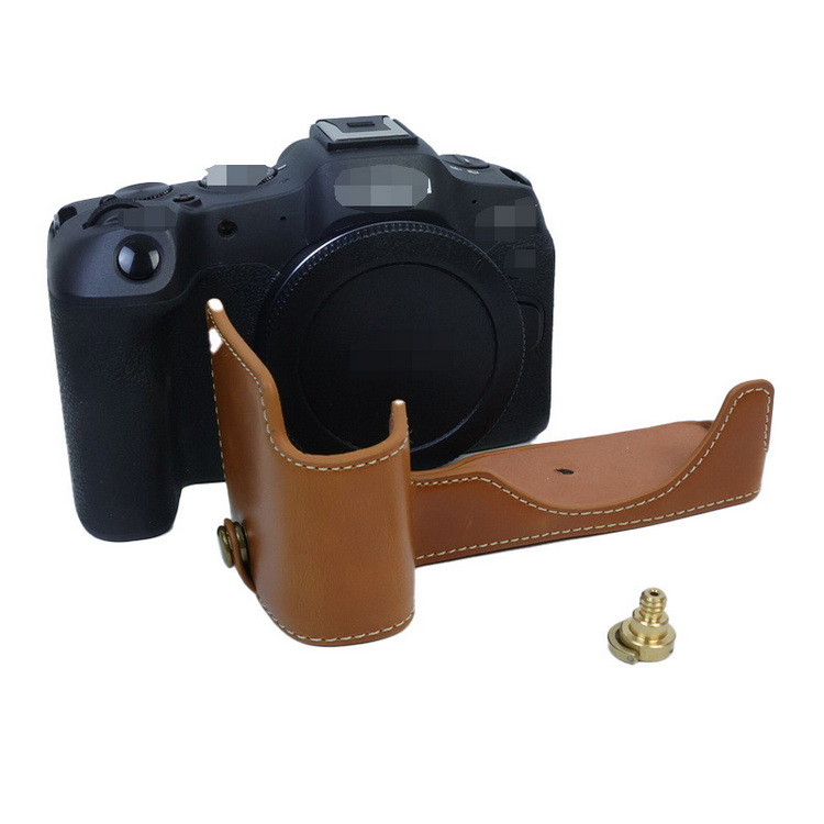 CANON EOS R8 ケース PUレザーハーフケース ハーフカバー 保護ケース