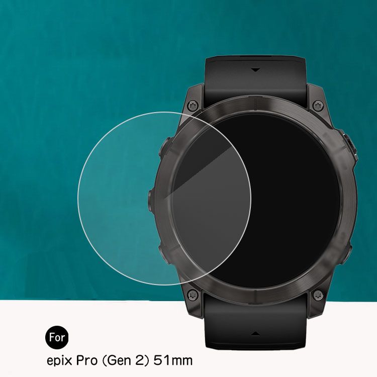 Garmin epix Pro (Gen 2) 51mm 47mm 42mm ガラスフィルム 強化ガラス 液晶保護プロテクター/ガラス フィルム 液晶保護強化ガラス 2枚セット ガーミン｜keitaiichiba｜03