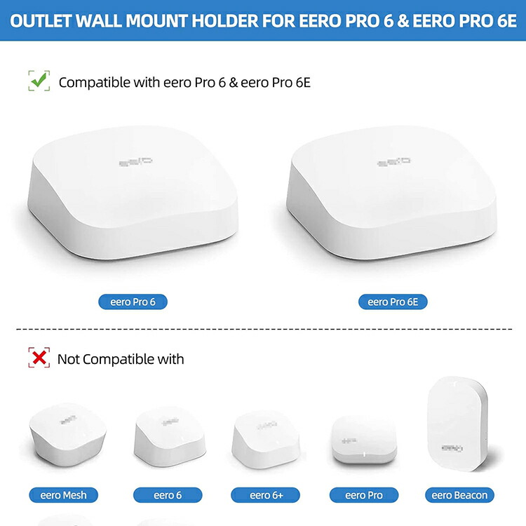Eero Pro 6 / 6E 壁固定ブラケット プラスチック Amazon アマゾン