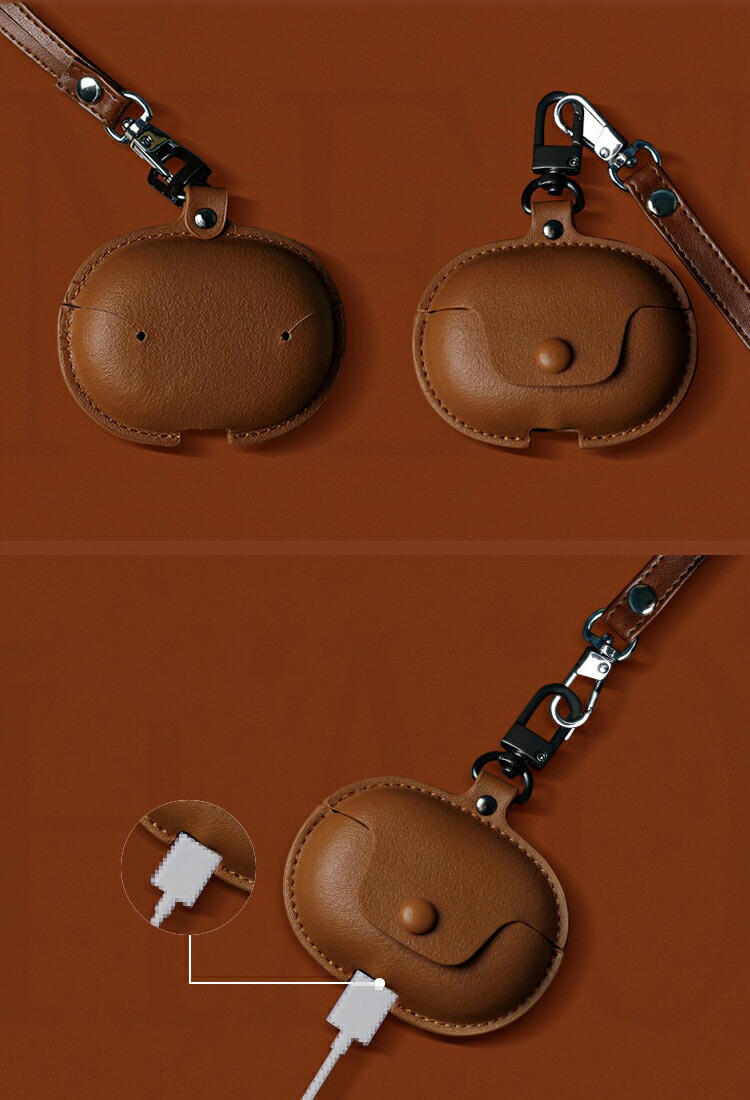 EDIFIER X5 Pro ケース PUレザー カバー ストラップ付 充電穴付き