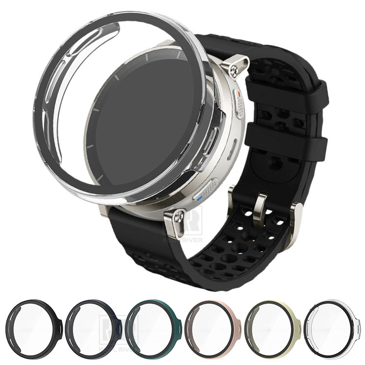Insta Amazfit Active 3�Ή� Premium �P�[�X Active3 �J�o�[ �t���ʋ����K���X �S�ʕی� �t���ی�P�[�X �P�F/�N���A �t�B������� �n�[�h�P�[�X