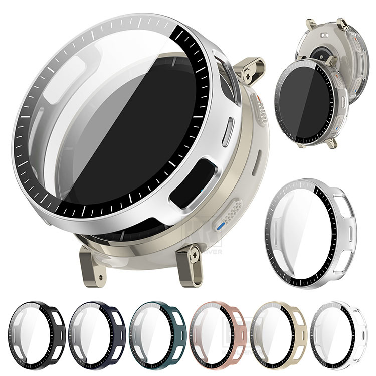 Insta Amazfit Active 3�Ή� Premium �P�[�X Active3 �J�o�[ �t���ʋ����K���X �S�ʕی� �t���ی�P�[�X �P�F/�N���A �t�B������� �n�[�h�P�[�X