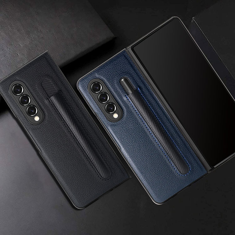 Galaxy Z Fold3 5G SCG11 SC-55B ケース/カバー ペン収納 レザー調