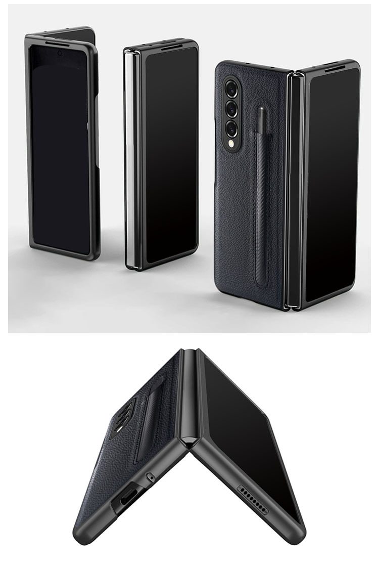 Galaxy Z Fold3 5G SCG11 SC-55B ケース/カバー ペン収納 レザー