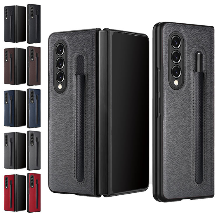 Galaxy Z Fold3 5G SCG11 SC-55B ケース/カバー ペン収納 レザー