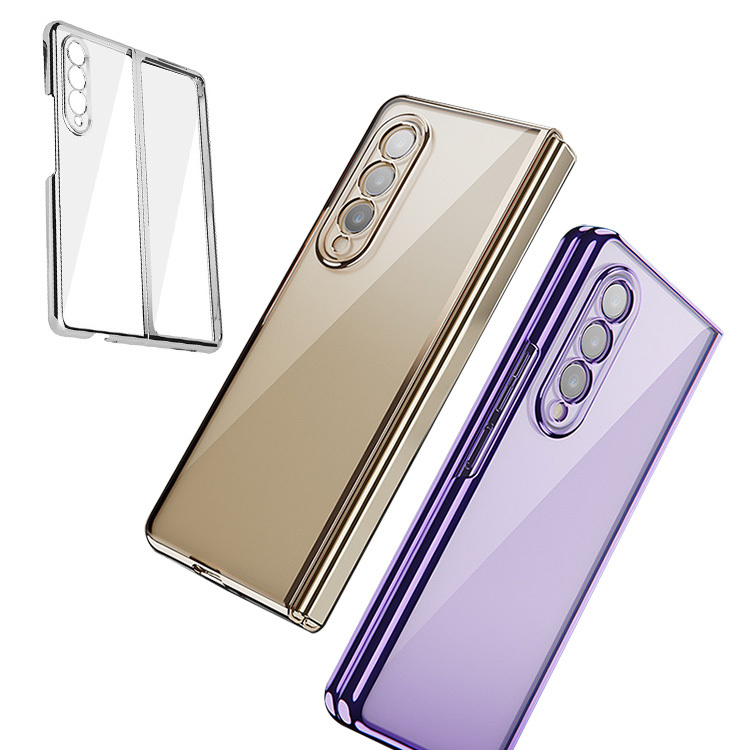 Galaxy Z Fold3 5G SCG11 SC-55B �N���A�P�[�X �܂肽���݌^Android�X�}�z�A�N�Z�T���[ ���b�L �����ی�P�[�X �M�����N�V�[Z Fold3 5G �P�[�X/�J�o�[