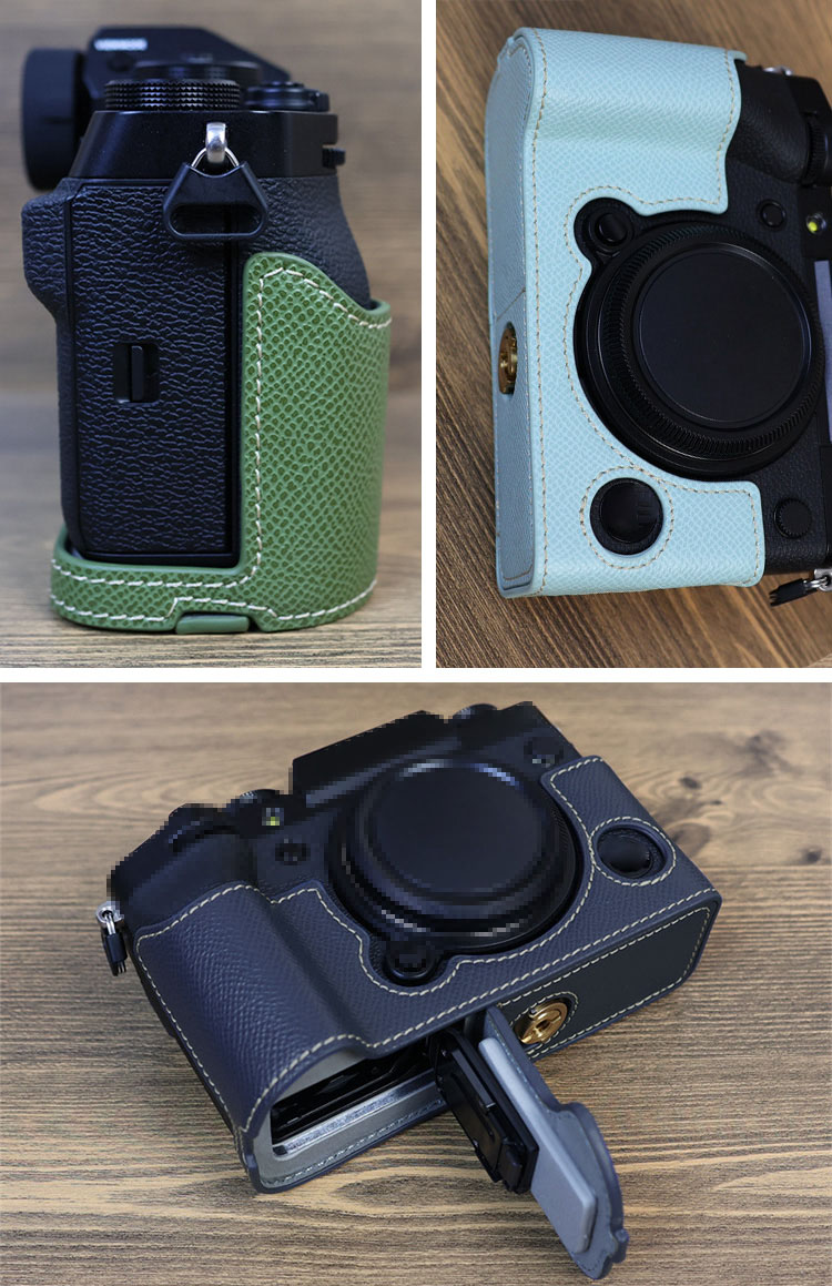 FUJIFILM X10　革製ハーフケース付き 売切りセール＞KAZA FUJIFILM X-S10専用 ハーフレザーケース