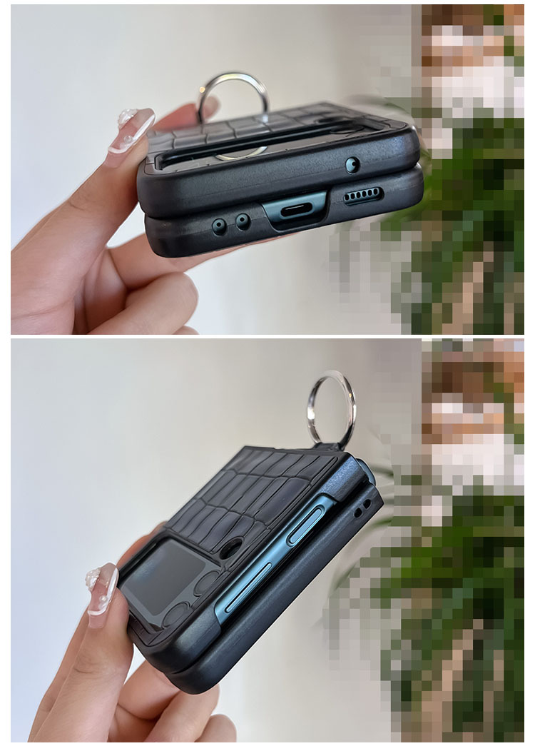 Galaxy Z Flip4 ケース カバー 折りたたみ型 リング付き ワニ柄 レザー調 ケース ギャラクシー Z フリップ4 SCG17 SC-54C アンドロイド おすすめ｜keitaiichiba｜04