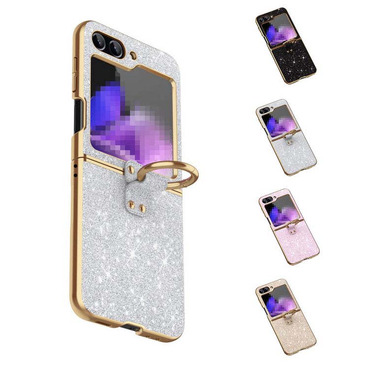 Galaxy Z Flip5 P[X/Jo[ ܂肽݌^ Vv X}zOt 킢/炫  fB[X MNV[Z tbv5
