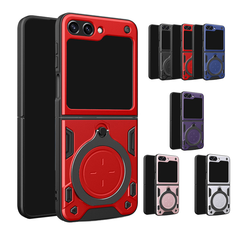 Galaxy Z Flip5 �ϏՌ� �P�[�X �J�o�[ �X�g���b�v�z�[���t�� �܂肽���݌^ ��̌^�����O�t�� 2�d�\�� �M�����N�V�[Z �t���b�v5 �A���h���C�h