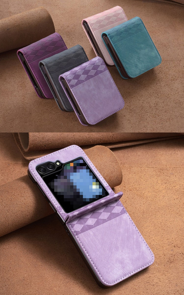 Galaxy Z Flip5 ケース / カバー 折りたたみ型 ストラップホール付き レザー調 ケース ギャラクシーZ フリップ5 アンドロイド おすすめ おしゃれ |  | 01