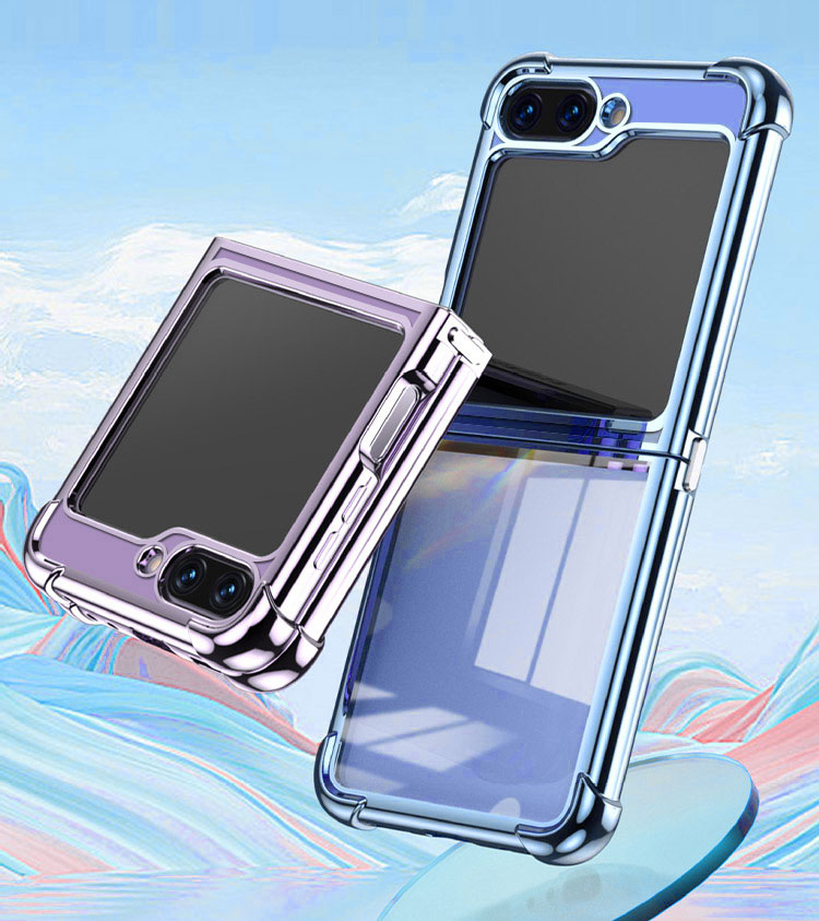 Galaxy Z Flip5 クリアケース ケース 透明 折りたたみ型 TPU