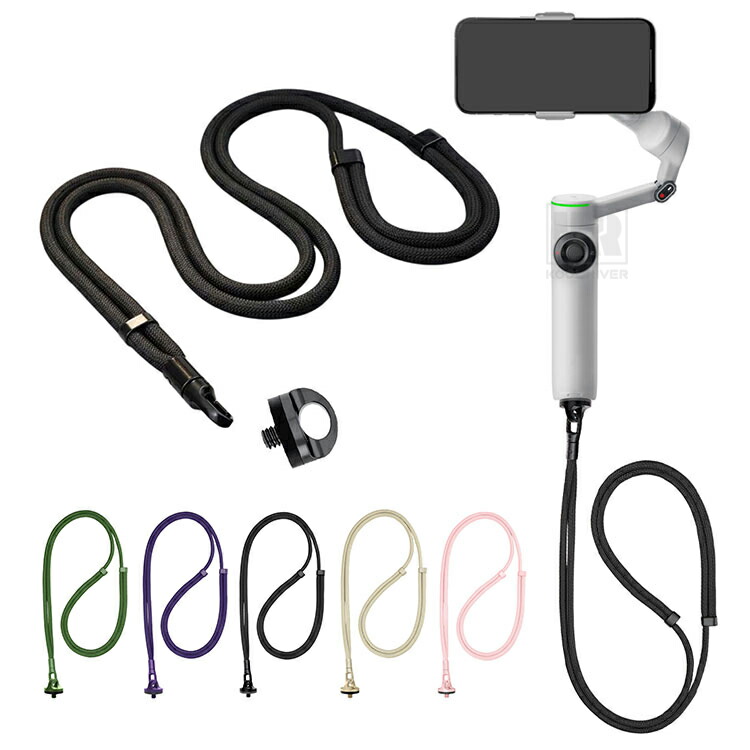 Insta Insta360 Flow 2�Ή� Pro �V�����_�[�X�g���b�v X5 X4 Air X3 ���|�� �l�b�N�X�g���b�v �����h�~ �J�����R �������[�h�t�� �O�r�����p 1/4�C���`�Ή�
