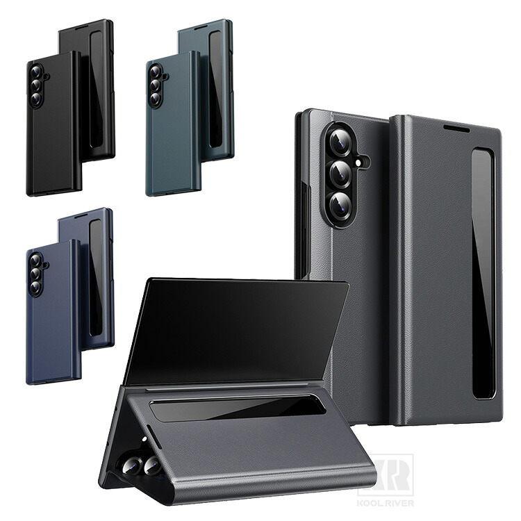 Galaxy Z Fold 8 �P�[�X �J�o�[ �܂肽���݌^ �蒠�^PU���U�[�P�[�X PU���U�[ + �v���X�`�b�N �X�^���h�@�\ �V���v�� �ی�P�[�X Samsung �T���X��