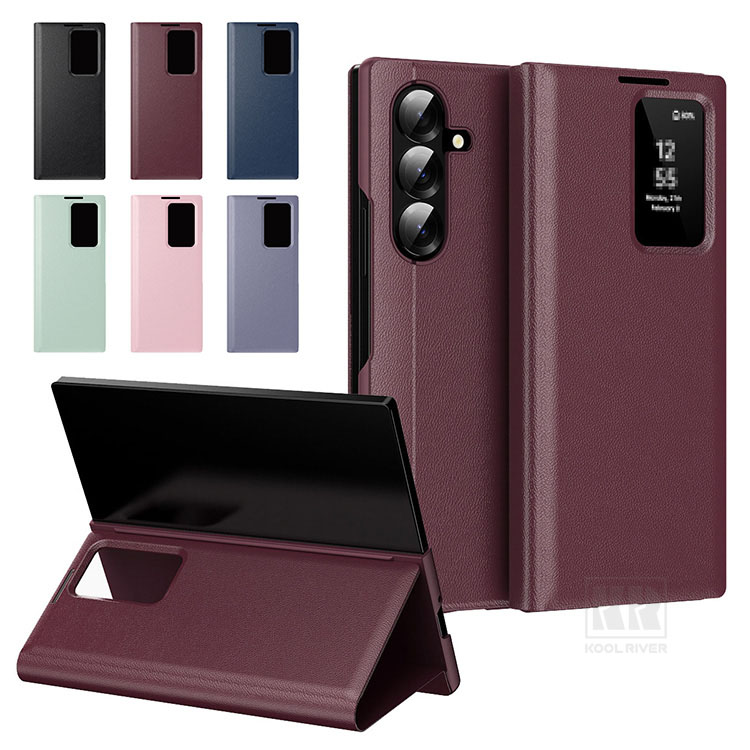 Galaxy Z Fold8 Wide �P�[�X �J�o�[ �܂肽���݌^ �蒠�^PU���U�[�P�[�X PU���U�[ + �v���X�`�b�N �X�^���h�@�\ �V���v�� �ی�P�[�X Samsung �T���X��