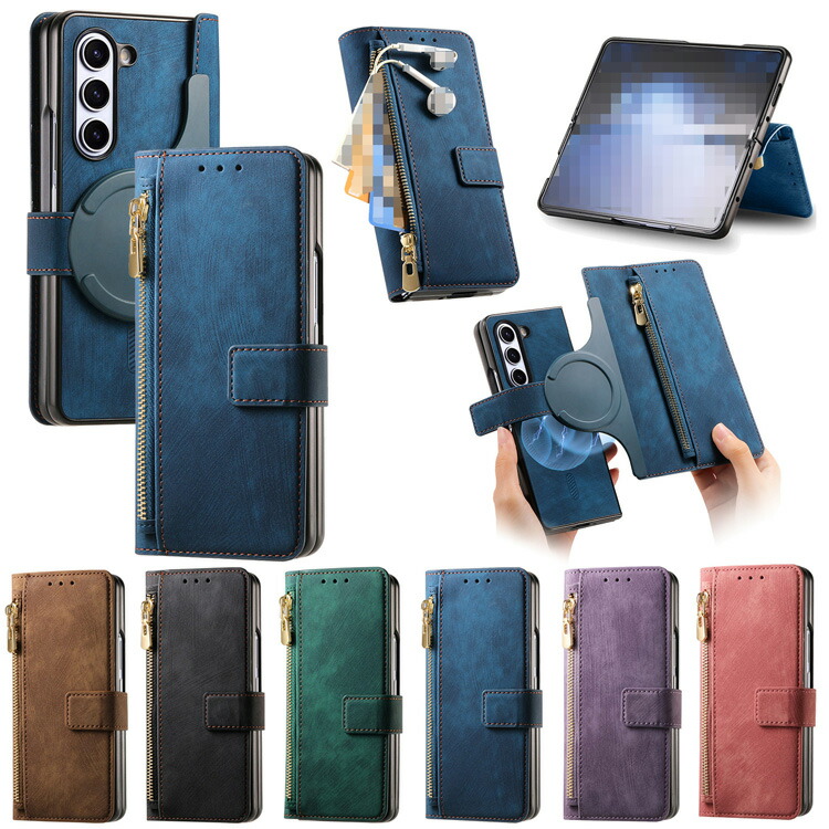 Galaxy Z Fold6 P[X ^ 蒠^PUU[P[X Jo[ ܂肽݌^ X^h@\ J[h[ t@Xi[t Samsung TX MNV[ Z