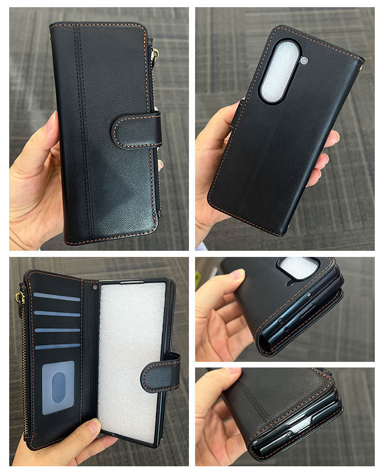 Galaxy Z Fold6 ケース スマホショルダー 手帳型PUレザーケース