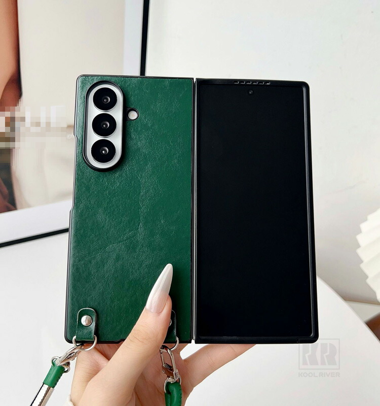 Galaxy Z Fold7 ケース カバー 折りたたみ型 PUレザー 背面ケース