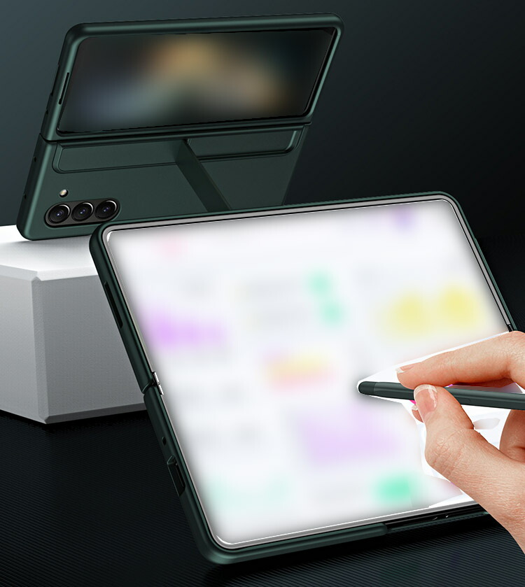 Galaxy Z Fold7 ケース カバー 折りたたみ型 ペン付き