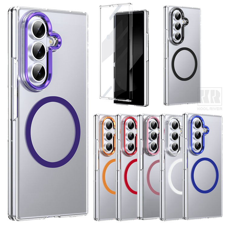 Galaxy Z Fold8 �P�[�X �N���A �J�o�[ ���� �܂肽���݌^ ���^��+�v���X�`�b�N �����K���X�ی�t�B�����t�� Qi�[�d ���C�����X�[�d �Ή� Samsung �T���X��