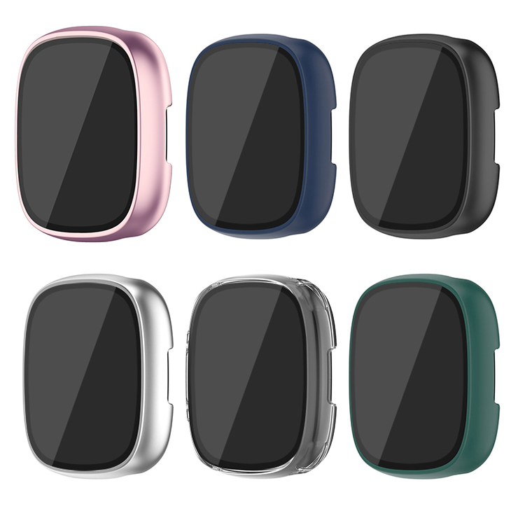Fitbit Versa4 ケース Fitbit sense2 カバー 強化ガラス（ガラスフィルム）付き 全面保護 液晶保護ケース フィルム一体 ハードケース 単色/クリア｜keitaiichiba｜02
