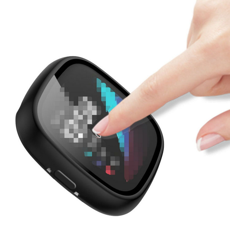 Fitbit Versa4/sense2 ケース カバー 強化ガラス（ガラスフィルム）付き 全面保護 液晶保護ケース フィルム一体 ハードケース フィットビット ヴァーサ｜keitaiichiba｜03