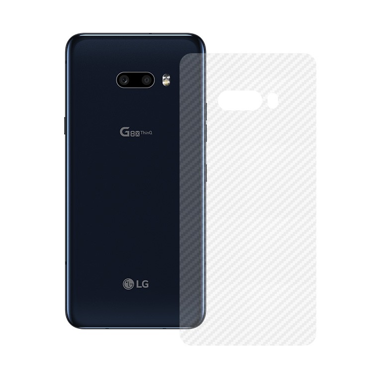 LG G8X ThinQ カーボン調 バックフィルム 背面保護フィルム LG G8X ThinQ エッジ保護フィルム