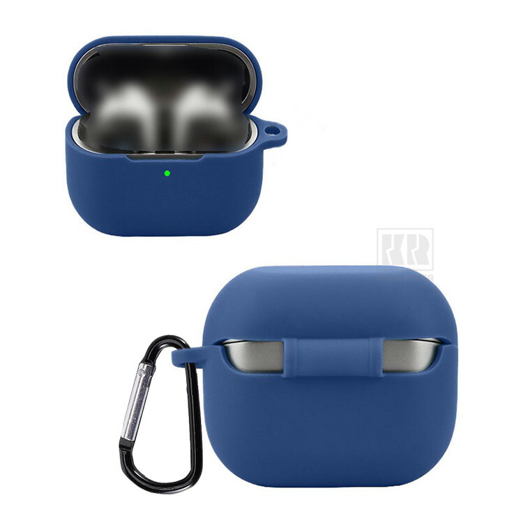 Galaxy Buds3 FE ケース シリコン シンプル 保護カバー カラビナ付き 