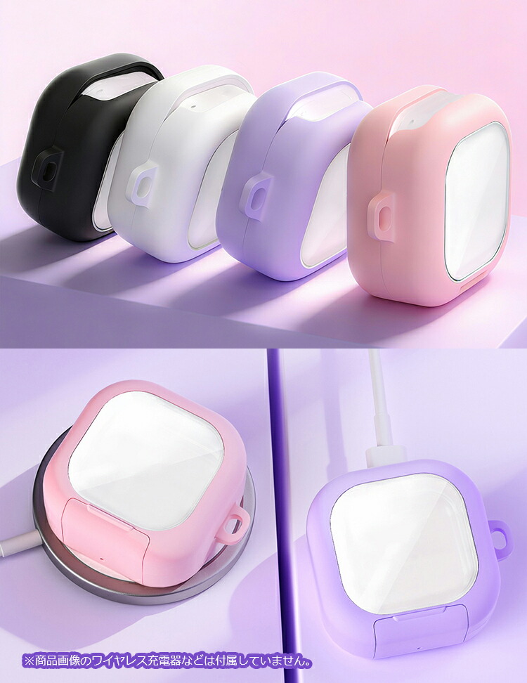Galaxy Buds4 ケース Buds 4 Pro クリア カバー 透明 カラビナ付き